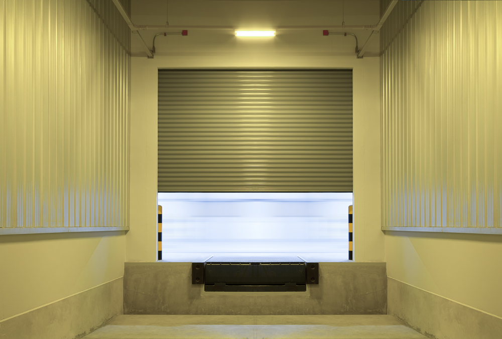 Dock-leveler-intall-in-a-commercial-garage-door